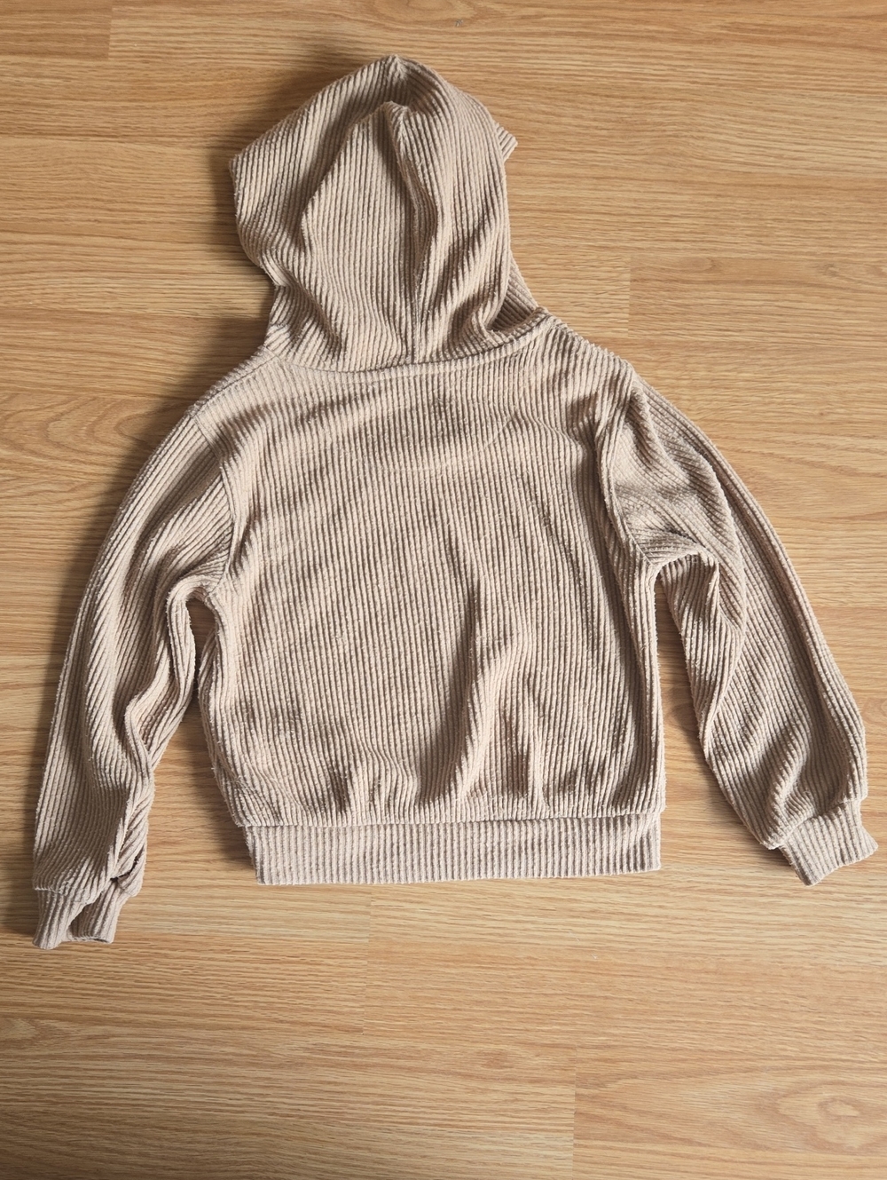 Nike Beige Fuzzy Corded Hoodie & Joggers Kids Set - Picture 4 of 11